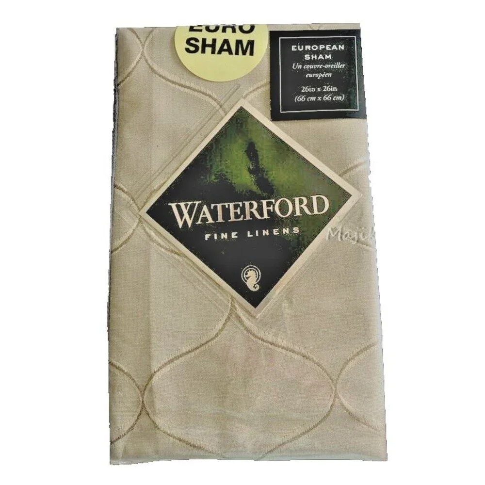 Luxury Waterford Danehill Euro Pillow Sham Shams Set of 2 Blue Oyster Gray 26x26